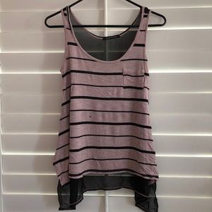 [5 for $25] See through back stripe tank top